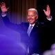 President Joe Biden acknowledges his supporters in Washington, D.C. on April 25, 2023