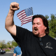 Nevada Republican Party Chairman Michael McDonald, center, protests against the passage of a mail-in voting bill in Las Vegas on Aug. 4, 2020.