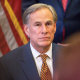 Greg Abbott during a press conference at the Capitol in Austin, Texas