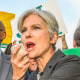 Green Party candidate Dr. Stein Stein holds a "People's Debate" outside Hofstra University on Sept. 26, 2016, in New York, because she was barred from the presidential debate.
