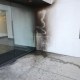 Burn marks on the exterior of the Planned Parenthood clinic in Costa Mesa, Calif., on March 13, 2022.