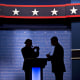 Candidates Hillary Clinton And Donald Trump Hold Third Presidential Debate At The University Of Nevada