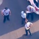 Police respond to a shooting at a basketball court in Philadelphia on Aug. 11, 2023.