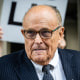 Rudy Giuliani, former lawyer to Donald Trump, exits federal court in Washington, DC, on May 19, 2023.