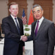 National Security Advisor Jake Sullivan with Chinese Foreign Minister Wang Yi in Malta on Sept. 16, 2023.