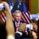 Speaker of the House Kevin McCarthy addresses reporters at the Capitol