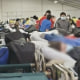 A facility for migrant children at Fort Bliss in Texas in 2021.