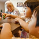 Toddlers visit residents at the Ichoan Nursing Home.