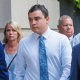 Philadelphia police officer Mark Dial arrives at the Juanita Kidd Stout Center for Criminal Justice in Philadelphia on Sept. 19, 2023.