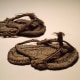 Madrid, M.A.N. Arte prehistorico. Sandalias de la cueva de los Murcielagos. 3400 a.c.