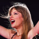 Taylor Swift performs on stage