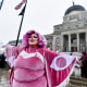 A drag show performance outside the State Capitol.