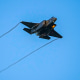 An Israeli air force F-35 flies over during a graduation ceremony for new pilots on June 29, 2023.