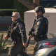 Police respond at the scene of a shooting at the University of Las Vegas.