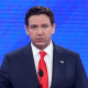 Nikki Haley, left, and Ron DeSantis at the NewsNation Republican Presidential Primary Debate in Tuscaloosa, Ala.