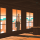 Illustration of man looking into a lawyer's office. Bottles of MOUD medication are seen behind him. 