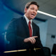 Ron DeSantis speaks during an interview.