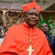 Cardinal Fridolin Among Besungu leaves after receiving the red three-cornered biretta hat from Pope Francis at St. Peter's Basilicaon Oct. 5, 2019.