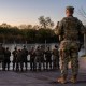 National Guard soldiers stand guard Jan. 12, 2024, on the banks of the Rio Grande at Shelby Park in Eagle Pass, Texas. 