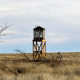 A rebuilt watchtower stands at Camp Amache, the site of a former World War II-era Japanese-American internment camp in Granada, Colo.