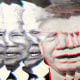 Photo Illustration: Warped images of Joe Biden and Donald Trump