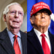 Senate Minority Leader Mitch McConnell; Republican presidential candidate former President Donald Trump; Speaker of the House Mike Johnson.