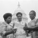 Members of the Mississippi Freedom Democratic Party and contestants for the state's five seats, Fannie Lou Hamer, Victoria Gray, and Annie Devine. They hold a telegram from then Speaker John McCormick granting them permission to take seats on the House of Representatives floor during the debate to affirm seating of its Mississippi members on Aug. 17, 1965.