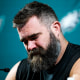 Image: Philadelphia Eagles' Jason Kelce speaks during a press conference announcing his retirement