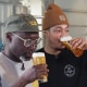 Screengrab from video of owners tasting beer.