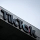 The TikTok logo is displayed outside company offices 