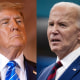 Side by side of Donald Trump and Joe Biden.