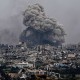 Smoke rises inside the Gaza Strip