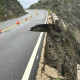 The Rocky Creek closure on California Highway 1 on March 31, 2024, in Monterey County, Calif., following heavy rain in the area. 