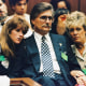 Fred Goldman, father of Ron Goldman, with his daughter Kim and wife Patty, during a preliminary hearing on July 7, 1994 in Los Angeles.