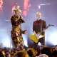 Gwen Stefani and Tom Dumont of No Doubt perform at Coachella  on April 13, 2024 in Indio, Calif.