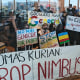 Google employees protests at the company offices in Sunnyvale, Calif., in an image posted to social media on Wednesday.
