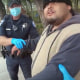 Alameda Police Department officers attempt to take Mario Gonzalez into custody in Alameda, Calif.