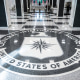 The seal of Central Intelligence Agency in the lobby the headquarters building in Langley, Va., on Sept. 24, 2022. 