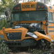 school bus tornado storm aftermath damage