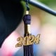 Closeup of a 2024 Graduation Tassel at a graduation ceremony