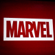 The Marvel Studios logo is projected on screen.