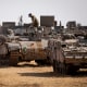 Israeli armored vehicles.