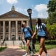  People walk on the campus of the University of North Carolina Chapel Hill