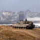 israel hamas conflict tank military vehicle