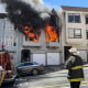 A fire in San Francisco's Alamo Square neighborhood