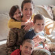 Erin Williams, an Army officer  currently serving at Fort Campbell in Kentucky, with her three children.
