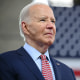 President Joe Biden waits to speak during a campaign rally in Philadelphia on May 29, 2024. 