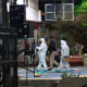 Forensic experts investigate the area where the candidate for mayor of Coyuca de Benítez, José Alfredo Cabrera Barrientos, was shot to death in Acapulco, Mexico, on May 29, 2024.