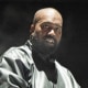 Rapper Kanye West performs