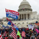 Demonstrators attempt to enter the U.S. Capitol building,